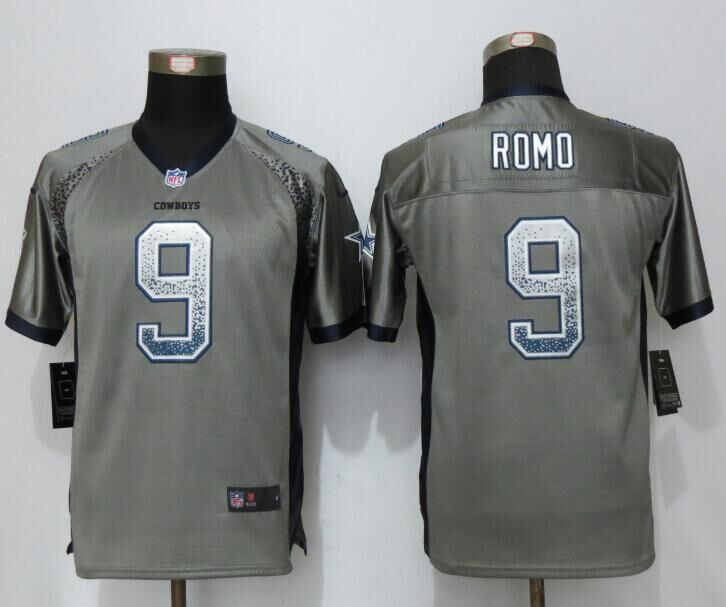 2016 Youth NEW Nike Dallas cowboys 9 Romo Drift Fashion Grey Elite Jerseys